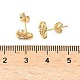 Messing Micro Pave klare Zirkonia Ohrstecker(EJEW-D323-04G)-3