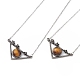Natural Tiger Eye Triangle with Flower Pendant Necklace(NJEW-P274-01AS-01)-1