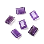 Natural Amethyst Cabochons, Rectangle, Faceted, 14x10x5.5mm(G-D348-03A)