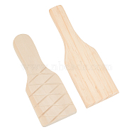 2Pcs 2 Style Wood Clay Clapper Board, Wooden Figurine Clay Molding Tool, Navajo White, 18.1~18.9x6.2~6.95x1.45~1.6cm, 1pc/style(TOOL-OC0001-60)