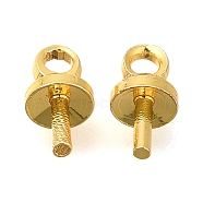 Brass Cup Pearl Peg Bails Pin Pendants, for Half Drilled Beads, Long-Lasting Plated, Light Gold, 7.5x4mm, Hole: 1.5mm, Pin: 1mm(KK-H506-10B-LG)