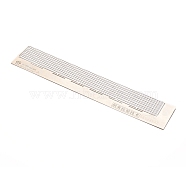 Stainless Steel Diamond Drawing Ruler Dot Drill Tool, with 520 Blank Grids, Stainless Steel Color, 20.1x3.9x0.03cm(TOOL-WH0121-12)