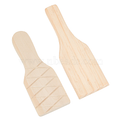 2Pcs 2 Style Wood Clay Clapper Board, Wooden Figurine Clay Molding Tool, Navajo White, 18.1~18.9x6.2~6.95x1.45~1.6cm, 1pc/style(TOOL-OC0001-60)