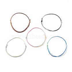 Dyed Gradient Color Adjustable Nylon Thread Cord Braided Bracelet Making, Mixed Color, Inner Diameter: 1-3/4~3-1/4 inch(4.4~8.3cm)(AJEW-JB01161)
