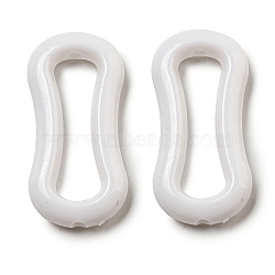Opaque Acrylic Beads, Number 8 Shaped, White, 35x17x5mm, Hole: 2.2mm, about 320pcs/500g.(SACR-L007-020)