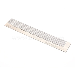 Stainless Steel Diamond Drawing Ruler Dot Drill Tool, with 520 Blank Grids, Stainless Steel Color, 20.1x3.9x0.03cm(TOOL-WH0121-12)