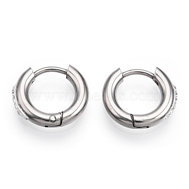 201 Stainless Steel Huggie Hoop Earrings(X-STAS-S079-162B)-2