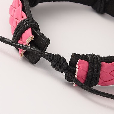Adjustable Trendy Unisex Casual Style Leather Cord Bracelets(BJEW-J112-M)-4