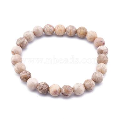 Natural Maifanite/Maifan Stone Bead Stretch Bracelets(BJEW-K212-A-044)-2