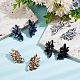 ANATTASOUL 4 Pairs 4 Colors Rhinestone Flower Stud Earrings(EJEW-AN0002-35)-7