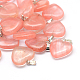 Corazón colgantes de cristal de cuarzo de la cereza(G-Q438-09)-1