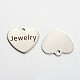 Non-Tarnish Stainless Steel Heart Pendants(STAS-L165-C23)-2