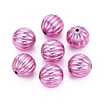 UV Plating Acrylic Beads, Pumpkin, Plum, 17mm, Hole: 2.5mm(OACR-N160-41A)