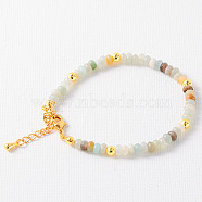 Simple Design Natural Flower Amazonite Beaded Bracelets for Women, 15.75 inch(40cm)(JH7309-6)