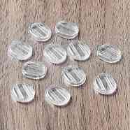 Comfort Silicone Clip on Earring Pads, for French Clip Earrings, Anti-Pain, Clip-on Earring Cushion, Clear, 10x8.5x2mm, Hole: 1x7.5mm(X-FIND-C038-03)