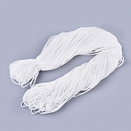Round Polyester & Spandex Elastic Band for Mouth Cover Ear Loop, Mouth Cover Elastic Cord, DIY Disposable Mouth Cover Material, White, 2.5~3mm, about 459.31~524.93 yards(420~480m)/500g(OCOR-Q052-01)