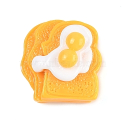 Opaque Resin Cabochons, Imitation Food, Toast with Egg, 18x17x10.5mm(CRES-Z013-01E)