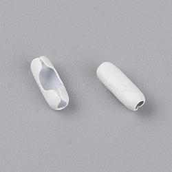 Iron Ball Chain Connectors, Column, White, 8.5x3mm, 10pcs/bag(IFIN-TAC0002-19P)