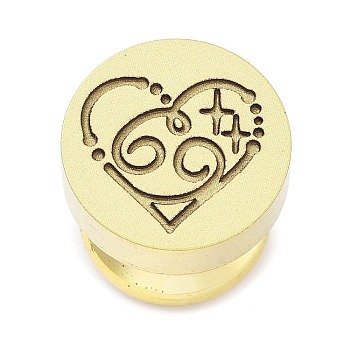 Constellation Golden Tone Wax Seal Brass Stamp Heads, for Invitations, Envelopes, Gift Packing, Cancer, 15x14mm, Inner Diameter: 7mm