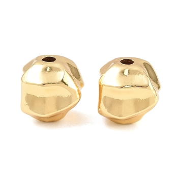 Brass Beads, Nuggets, Rack Plating, Long-Lasting Plated, Cadmium Free & Lead Free, Real 18K Gold Plated, 9.5x10.5x9.5mm, Hole: 1.5~1.6mm