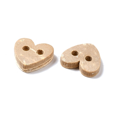 Carved 2-hole Basic Sewing Button Shaped in Heart(NNA0YZA)-2
