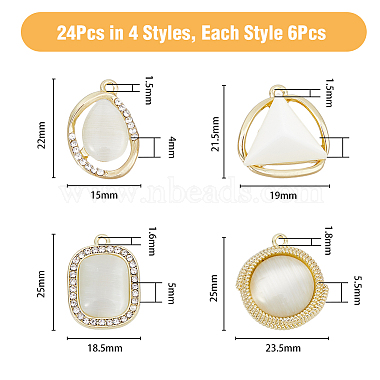 24Pcs 4 Styles Alloy Pendants(FIND-DC0002-99)-2