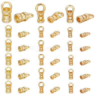 Real 18K Gold Plated Brass Cord Ends