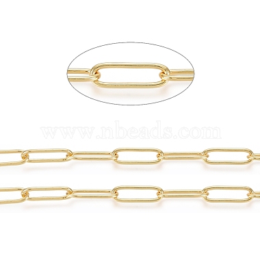 Soldered Brass Paperclip Chains(CHC-D025-03G)-3