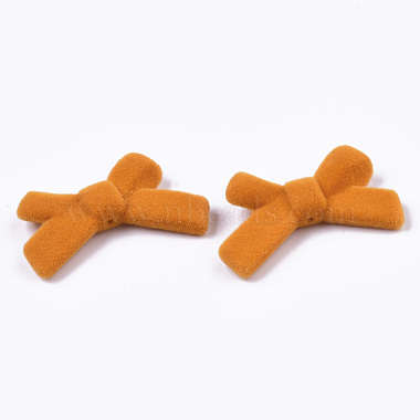 Orange Bowknot Acrylic Beads