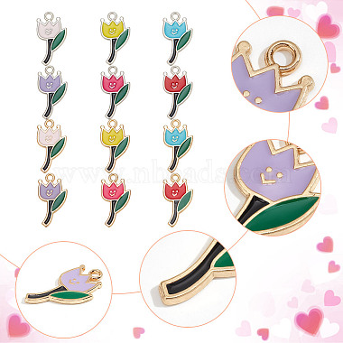 48Pcs 12 Styles Alloy Enamel Pendants(FIND-AR0004-28)-3