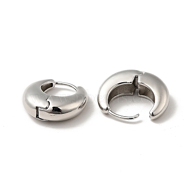 Rack Plating Brass Thick Hoop Earrings for Men Women(EJEW-F288-06P)-2