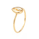 Ion Plating(IP) 304 Stainless Steel Shell Shape Finger Ring for Women(RJEW-I096-12G)-1