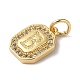 Real 18K Gold Plated Brass Micro Pave Clear Cubic Zirconia Pendants(KK-L216-002G-B)-2