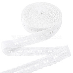 Cotton Ribbons, for Clothes Accessories, White, 1-1/8 inch(30mm), about 15.00 Yards(13.72m)/pc(OCOR-WH0008-091A)