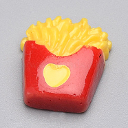 Resin Decoden Cabochons, French Fries, Red, 16x13x5.5mm(X-CRES-T005-31)