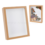 Wood with Paper Dried Flower Photo Frame, Hollow Three-Dimensional, Plant Specimen Decorative Picture Frame, Rectangle, BurlyWood, 160x167x215mm, Inner Diameter: 91x141.5mm(AJEW-WH0314-109A)