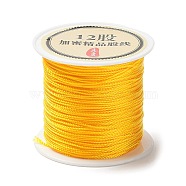 12-Ply Round Nylon Thread, with Spool, Gold, 0.8mm, about 27.34 Yards(25m)/Roll(NWIR-Q001-01D-02)