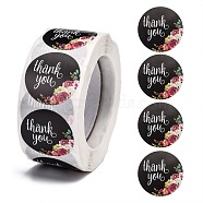 1 Inch Thank You Roll Stickers, Self-Adhesive Paper Gift Tag Stickers, for Party, Decorative Presents, Word, 24.5mm, 500pcs/roll(X-DIY-E023-07M)