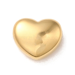 304 Stainless Steel Charms, Heart Charm, Real 14K Gold Plated, 10.5x12x6.5mm, Hole: 1.8mm(STAS-L022-285G)