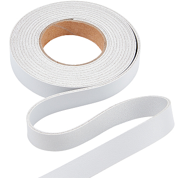 2M PVC Double Face Imitation Leather Ribbons, for Clothes, Bag Making, WhiteSmoke, 12.5mm, about 2.19 Yards(2m)/Roll