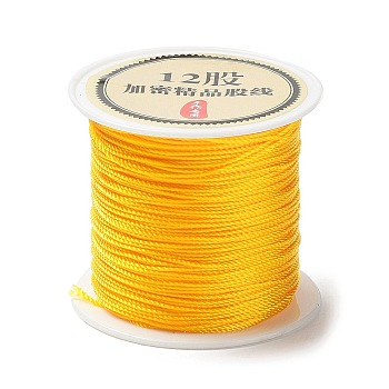 12-Ply Round Nylon Thread, with Spool, Gold, 0.8mm, about 27.34 Yards(25m)/Roll