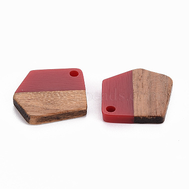 Transparent Resin & Walnut Wood Pendants(RESI-S384-003A-A06)-3