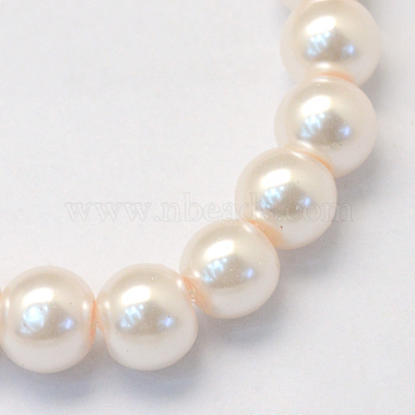 Baking Painted Pearlized Glass Pearl Round Bead Strands(HY-Q330-8mm-41)-2
