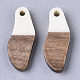 Opaque Resin & Waxed Walnut Wood Pendants(RESI-T035-09-A08)-1
