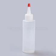 Plastic Glue Liquid Container, Bottle Dispenser, Clear, 4.1x16.2cm, Bottle: 12.5cm, Bottle Cap: 3.8cm, Capacity: 120ml(4.06 fl. oz)(CON-L011-01)
