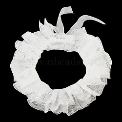 Lace Ruffle Collar, Detachable Lace False Neckline Trim, Garment Accessories, White, 1180mm(DIY-WH0308-241)