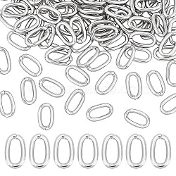 Elite 100Pcs 304 Stainless Steel Open Jump Rings, Oval, Stainless Steel Color, 17x10x2.5mm, inner diameter: 5x12mm(STAS-PH0004-41)