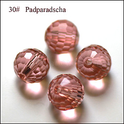 K9 Glass, Imitation Austrian Crystal Beads, Grade AAA, Faceted, Round, Light Salmon, 6mm, Hole: 0.7~0.9mm(SWAR-F073-6mm-30)