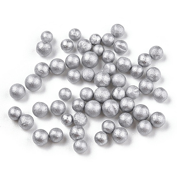 Small Craft Foam Balls, Round, for DIY Wedding Holiday Crafts Making, Silver, 2.5~3.5mm