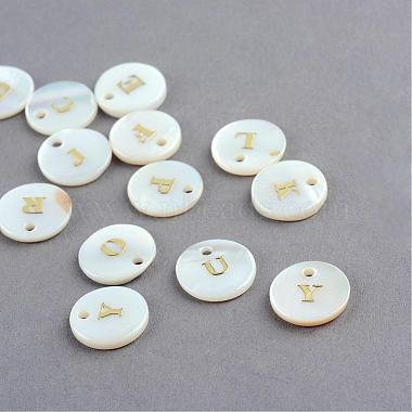Flat Round Freshwater Shell Charms